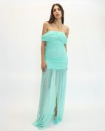 PONYTAILS ADELINA OFF SHOULDER MAXI DRESS AN105