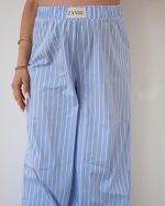 ZANDE DAISY POPLIN STRIPPED TROUSERS AN110-1 - Image 2