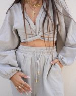 ZANDE ARIA SHORTS AND WRAP TOP SET AN22 - Image 3