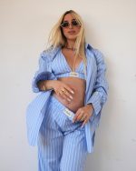 ZANDE DAISY POPLIN STRIPPED SHIRT AN26-1 - Image 2