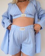 ZANDE DAISY POPLIN STRIPPED SHORTS AN26-2 - Image 2