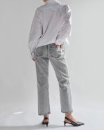 GLAMOROUS  BLEACH ACID BLACK STRAIGHT JEANS AN5063 - Image 2