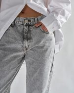 GLAMOROUS  BLEACH ACID BLACK STRAIGHT JEANS AN5063 - Image 3