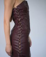 GLAMOROUS LEATHER MINI DRESS CA0663 - Image 3