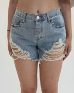 GLAMOROUS VINTAGE WASH DISTRESSED DENIM SHORT CK6947A - Image 2