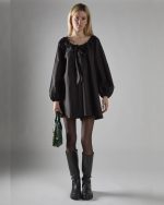 GLAMOROUS  LONG SLEEVE TIE DETAIL MINI DRESS CK7607