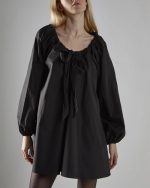 GLAMOROUS  LONG SLEEVE TIE DETAIL MINI DRESS CK7607 - Image 2