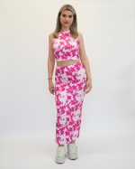 GLAMOROUS SET MIDI SKIRT RACEBACK CROP TOP HC0259