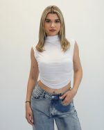 GLAMOROUS HIGH NECK CROP TOP KA7232 - Image 2