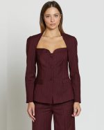 SILENCE SET FOLD STRIPE PANTS BLAZER PA253 - Image 3