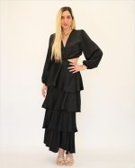 PONYTAILS SILENA MAXI FRILLED DRESS SS2501