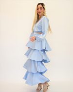 PONYTAILS SILENA MAXI FRILLED DRESS SS2501