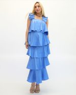 PONYTAILS SCORPIOS MAXI FRILL DRESS SS2517-N
