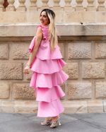 PONYTAILS SCORPIOS MAXI FRILL DRESS SS2517 - Image 2