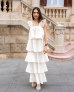 PONYTAILS SCORPIOS MAXI FRILL DRESS SS2517