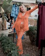 ZANDE VERONA ORANGE LACE SET ZSS2518