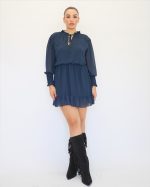 MINI DRESS WITH LONG SLEEVE 11911