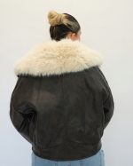 LEATHER JACKET WTH FUR 86004 - Image 2