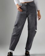 GLAMOROUS JEANS DARK GREY WASH AN5412 - Image 2