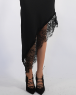 MINI SATIN DRESS WITH LACE 13770 - Image 3