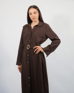 MAXI LONG SLEEVE DRESS WITH BELT 1732 - Image 2