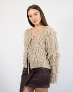 FRINGED KNITTED GARDIGAN 31127 - Image 2
