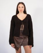 WARM GARDIGAN WITH BOW 31131