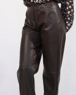 LEATHER PANTS WITH BELT 5840 - Image 2