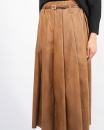 MAXI LEATHER SKIRT WITH BELT 7713 - Image 2