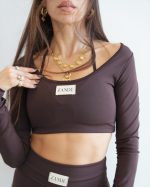ZANDE INGRID LONG SLEEVE CROP TOP ZFW2631 - Image 3