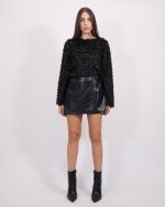 FAUX LEATHER SKORT  24529