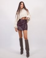 FAUX LEATHER SKORT  24529 - Image 5
