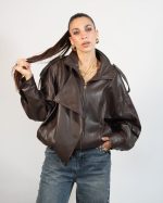 LEATHER BOMBER JACKET 30204 - Image 5