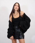 KNIT CARGIGAN WITH INSIDE CROP TOP 31091 - Image 2