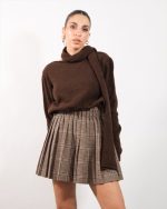 CHECK PLEATED MINI SKIRT 4160 - Image 2