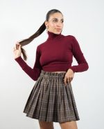 CHECK PLEATED MINI SKIRT 4160