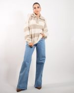 KNIT STRIPE WITH COLLAR 5117 - Image 3