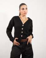 KNIT GARDIGAN SILVER BUTTONS 60368