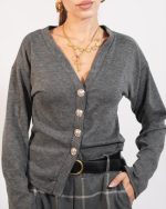 KNIT GARDIGAN SILVER BUTTONS 60368 - Image 2