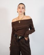 KNIT OFFSHOULDER 60372