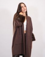 LONG CARDIGAN WITH FUR 7009 - Image 2