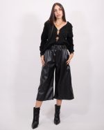 LETAHER CULOTTE PANTS WITH BELT 78625