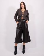 LETAHER CULOTTE PANTS WITH BELT 78625