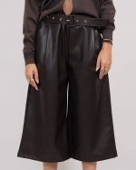 LETAHER CULOTTE PANTS WITH BELT 78625 - Image 2