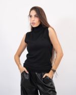 KNITTED POLO TOP 8182