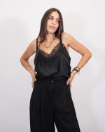 SATIN LACE V TOP 8651