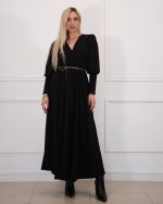 MAXI V DRESS WITH GOLD BELT 5147 - Image 3