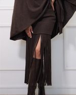 WOOL MINI SKIRT WITH FRINGED 5392 - Image 3