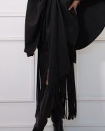 WOOL MINI SKIRT WITH FRINGED 5392 - Image 2