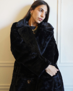 FAUX FUR MIDI WITH BUTTON AND BELT 5508 - Image 2